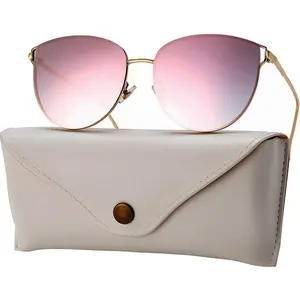 Sunglasses for Women, Mirrored  Eye Sunglasses with Rimless Design U225