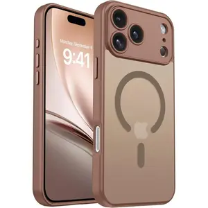 For iPhone 17 Pro Max Cases 16 15 14 13 12 Pro Max case ,[Upgraded Full Camera Protection] [Compatible with Magsafe] [Translucent Matte] Drop Protection Shockproof Protective Phone Cover case