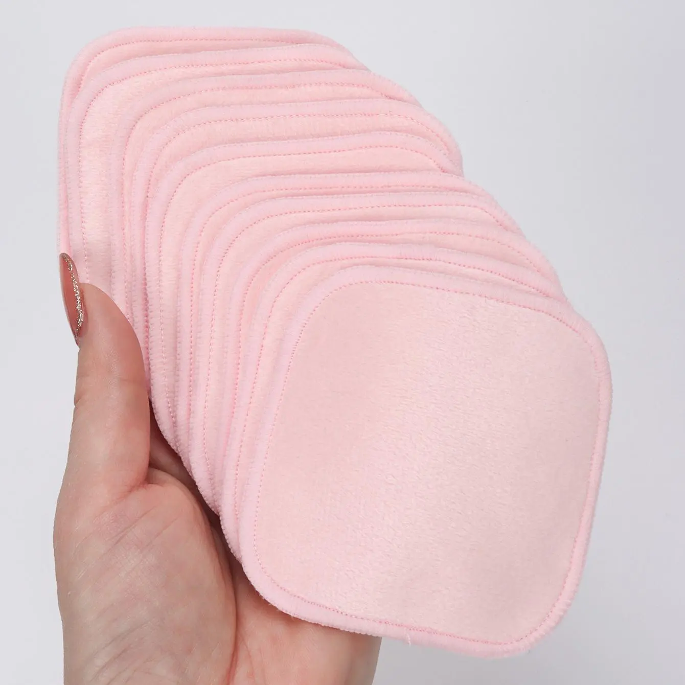 Reusable Cosmetic Makeup Remover Pads, Square & Round Washable Makeup Remover Pads, Facial Cleansing Pads, Makeup Tools for All Skins, Makeup Removal Tool, Gift