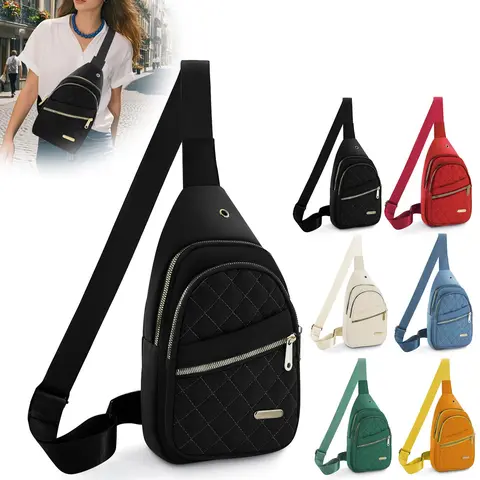 7-Color Women's Waterproof Oxford Bag | 3-in-1 Crossbody Fanny Chest Bag | Lightweight for Outings Travel
