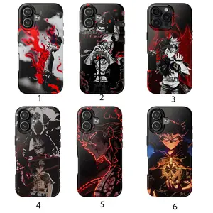 Black Clover Asta Anime Phone Case for iPhone For Samsung , Phone Accessories, Cute Phone Case, Fashion Case, Perfect Gift for HerHim, Phone Case for iPhone, Creative Dual Layer Case