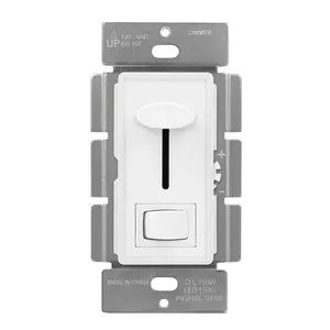 ENERLITES 59302-W Slide Dimmer Switch with Preset - 150W LED/CFL, 700W Inc/Hal, Single Pole, 3-Way, White
