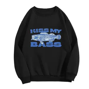 Kiss My Bass Vintage Style Fishing Hoodie, Fisher Graphic Shirt Pink Design Limited Edition Menswear Birthday Christmas Day Menswear Birthday