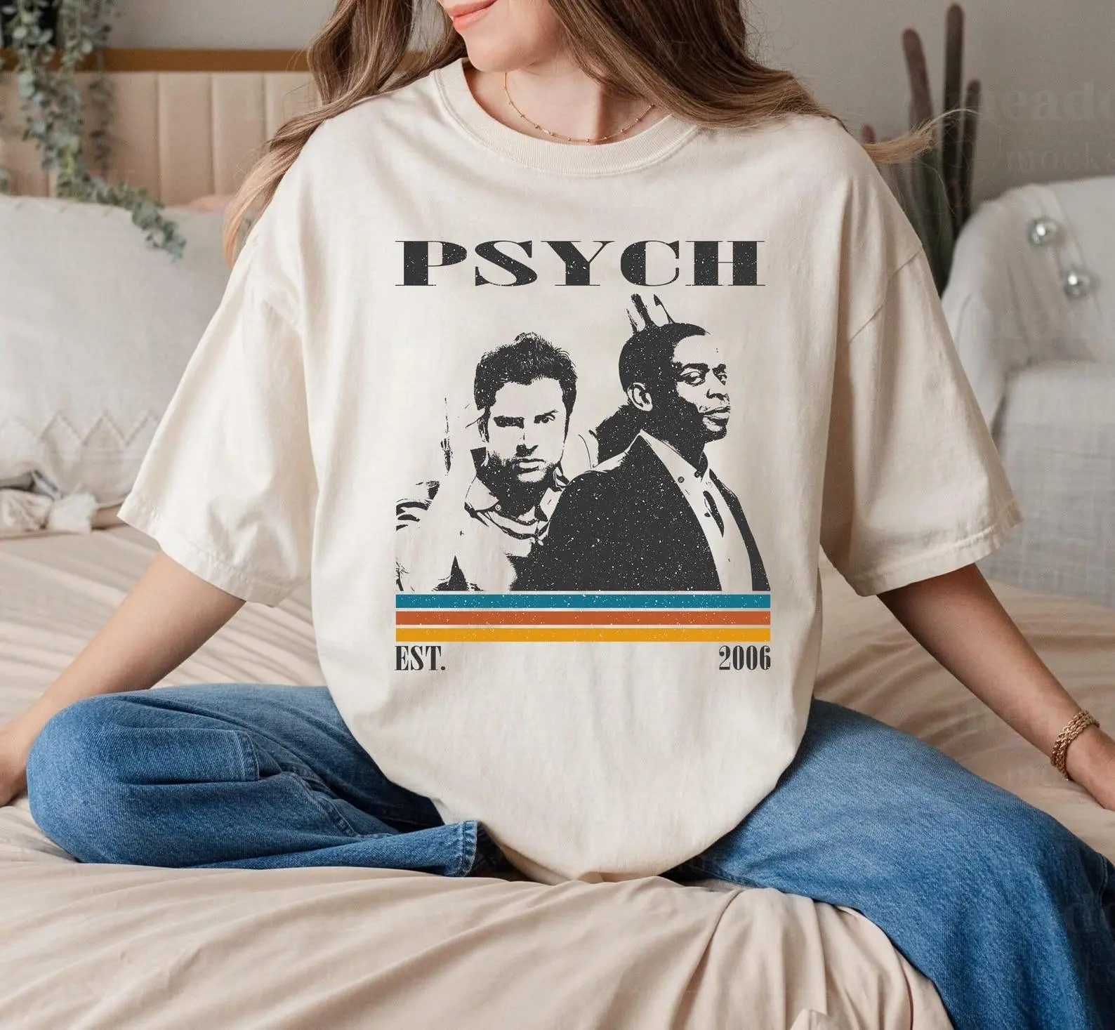 Psych TV Show Stemp Shirt 90S Unisex Vintage T-Shirt Sweatshirt Hoodie