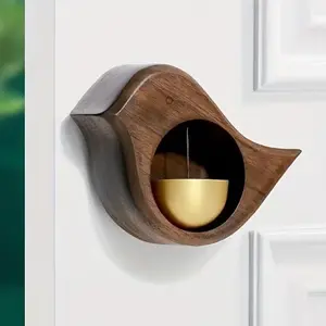 Vintage Mechanical Suction Doorbell | Battery-Free Alert Chime for Porch Backdoor Side Entrance | Classic Ring Sound Upon Door Movement | Functional Decor for Adult Retro Home Styling | US No-Wire Security Accent