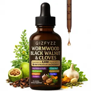 18-in-1 Black Walnut & Artemisia Herbal Drops | 6600mg per Serving | 30-Day Supply | Digestive & Wellness Support with Clove, Garlic, Turmeric, Pumpkin Seed, Oregano & Berberine
