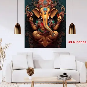 Divine Ganesha Printed Canvas– Prosperity, Peace & Spiritual Energy