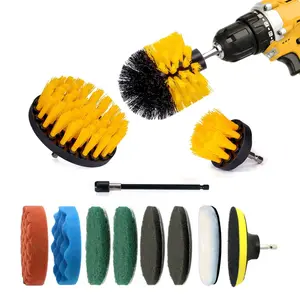 Drill Brush Attachment Set for Power Drill, Power Scrubber Cleaning Brush Kit, Power Scrubber Brushes, Cleaning Drill Brush for Grouted Floors, Bathroom, Kitchen and Automotive Use, Scrubbing Spin Brush Tools