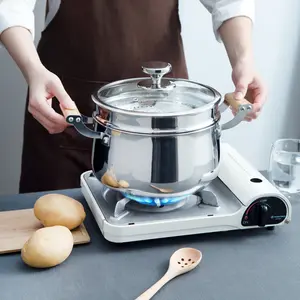 【Christmas 50％off】 316 Stainless Steel Stockpot Food Grade Thickened Household New Large Capacity Steamer Boiler Combo High Soup Pot for Efficient Cooking