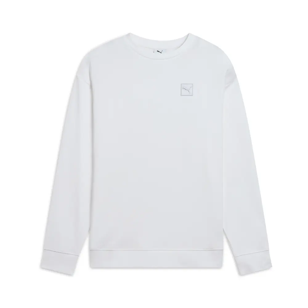 PUMA Womens Essentials Elevated Comfort Crew Neck Sweatshirt Casual - White