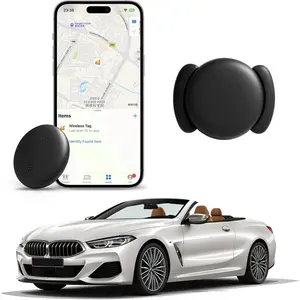 Mini GPS Tracker for Vehicles (iOS Only), Hidden Car Location Tracker with Magnetic Case, Car Vehicle Locator Smart Tracker Tag Item Finder Global Tracking Works with Find My No Monthly Fees, Black