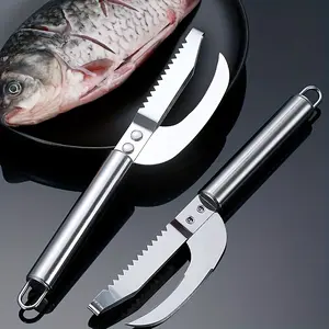 Fish Cleaning Tool, Stainless Steel Fish Scaler & Gutting Tool for Removing Scales, Cleaning Fish & Kitchen Prep
