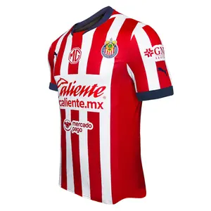 PUMA Mens Chivas Home Promo 24-25 Short Sleeve Jersey Casual - Red, White