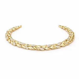 COD# BRA02003 Gold Plated  Bracelet - Fashion Accessory 7.5 + 1 inches