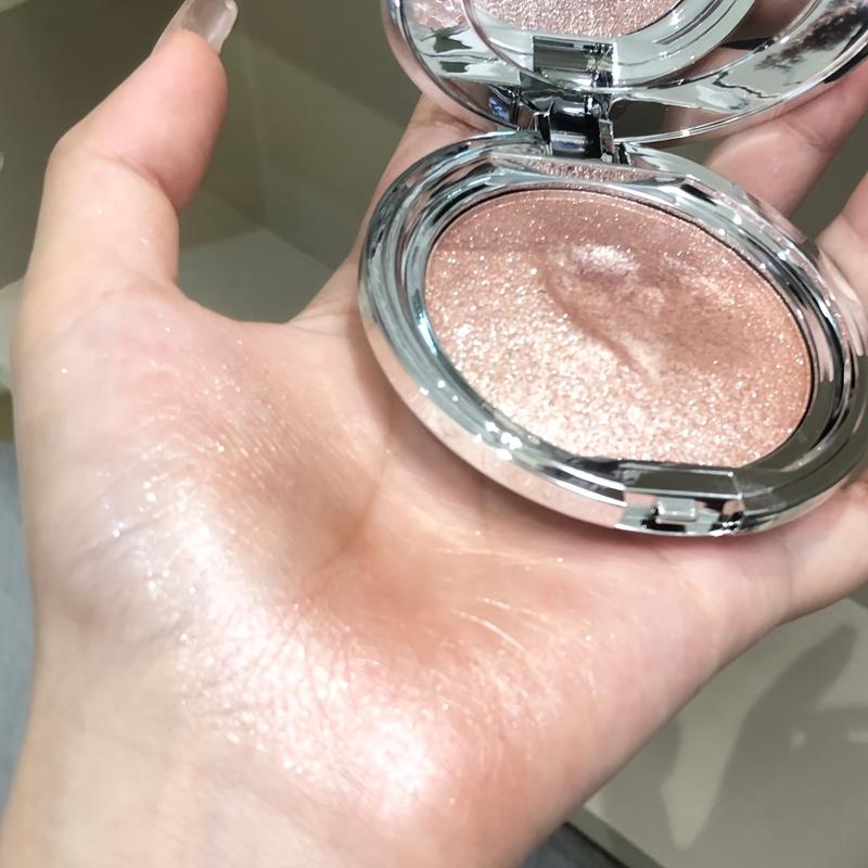 3 Piece Set Single Color Highlighter Disc Rose Gold Round Powder Box Diamond Flash Pearlescent Glow Long-lasting Non-smudged Face And Eye Glitter Cream Bronzer Makeup Cosmetic makeup for halloween korean makeup bronzer！