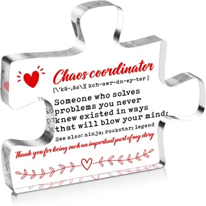 Chaos Coordinator Gifts Thank You Gifts for Women, Gifts for Office Staff Engraved Acrylic Desk Decor Sign, Employee Appreciation Gifts Christmas Farewell Gifts for Coworkers Boss Lady Teachers