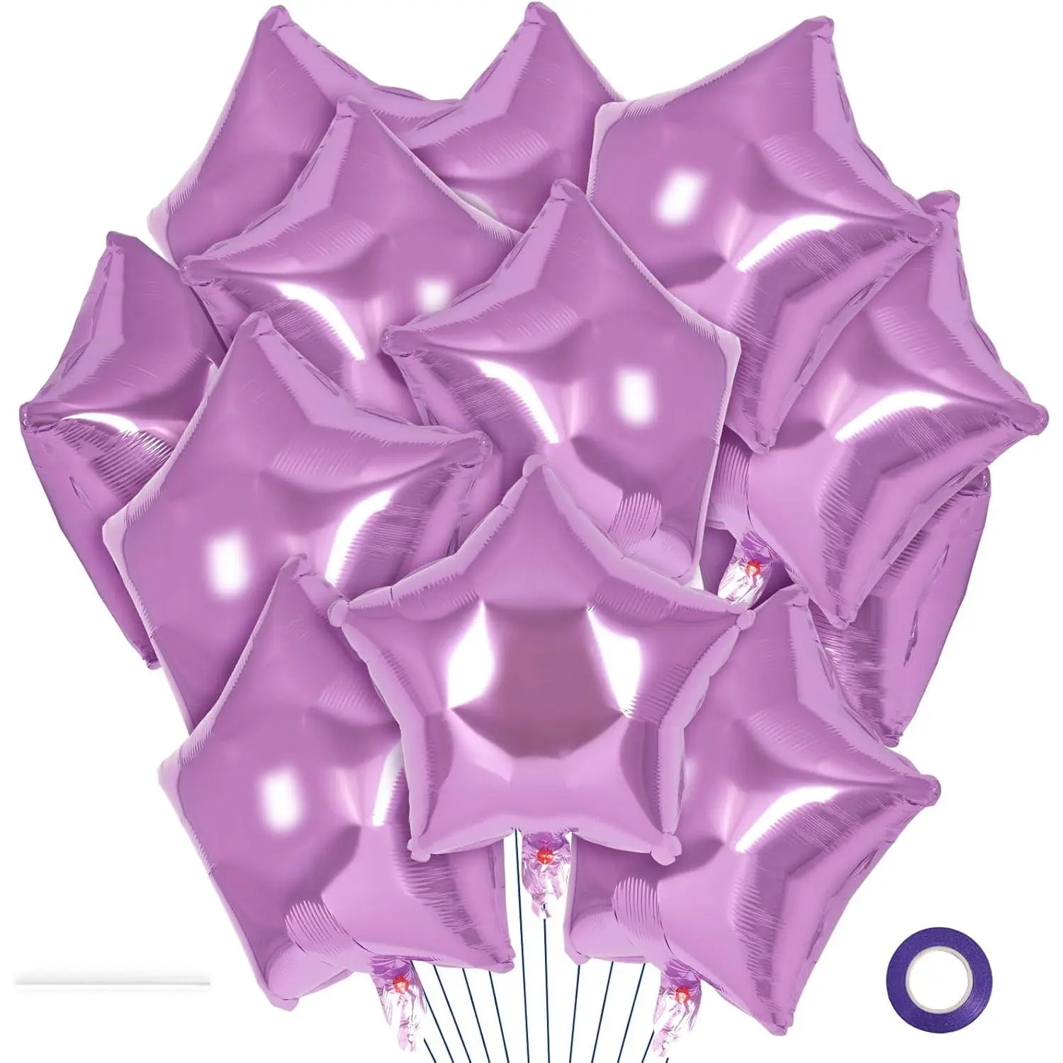 20 Pcs Star Balloons,18 Inch Purple Star Foil Balloons,Star Shaped Balloons Mylar Balloons Helium Balloons for Birthday Party Anniversary Wedding Shower Decorations (Lipurple)