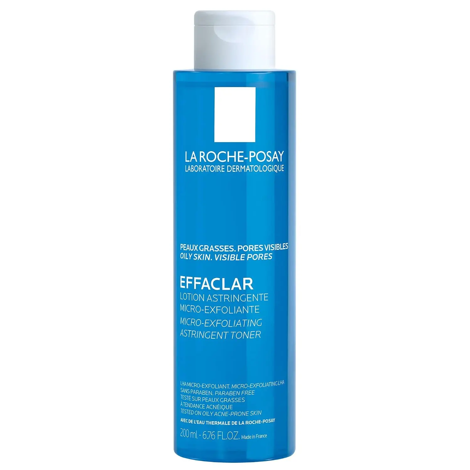 La Roche-Posay Effaclar Astringent Face Toner for Oily Skin, 6.76oz |   Micro exfoliating toner with LHAs & glycerin. Helps minimize apperance of pores and smooth skin texture, for oily skin.