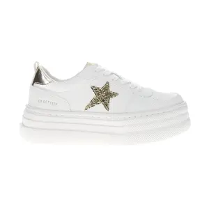 Vintage Havana Womens Hunter Platform Lace Up Sneakers Shoes Casual - Gold