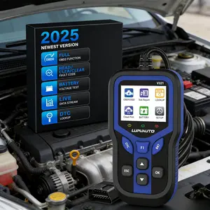 Upgraded OBD2 Engine Diagnostic Scanner Tool - Checks Engine Warning Light, Clears Vehicle Fault Codes, Performs Professional Battery Start Testing outdoorfun