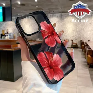 Case for iPhone 17 16 Pro Max 15 Plus 14 13 12 11  Air Hibiscus Blooms Non-Yellowing Shockproof Clear slim Protective Softcase