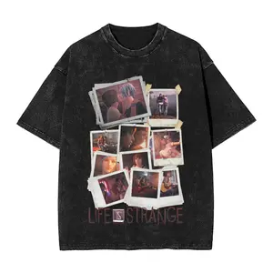 valentine shirts  Trapped by Destiny T Shirt Washed 100% Cotton 7Oversize T-Shirts Life Is Strange Vintage Tops Streetwear Graphics Printed Tees Fashion