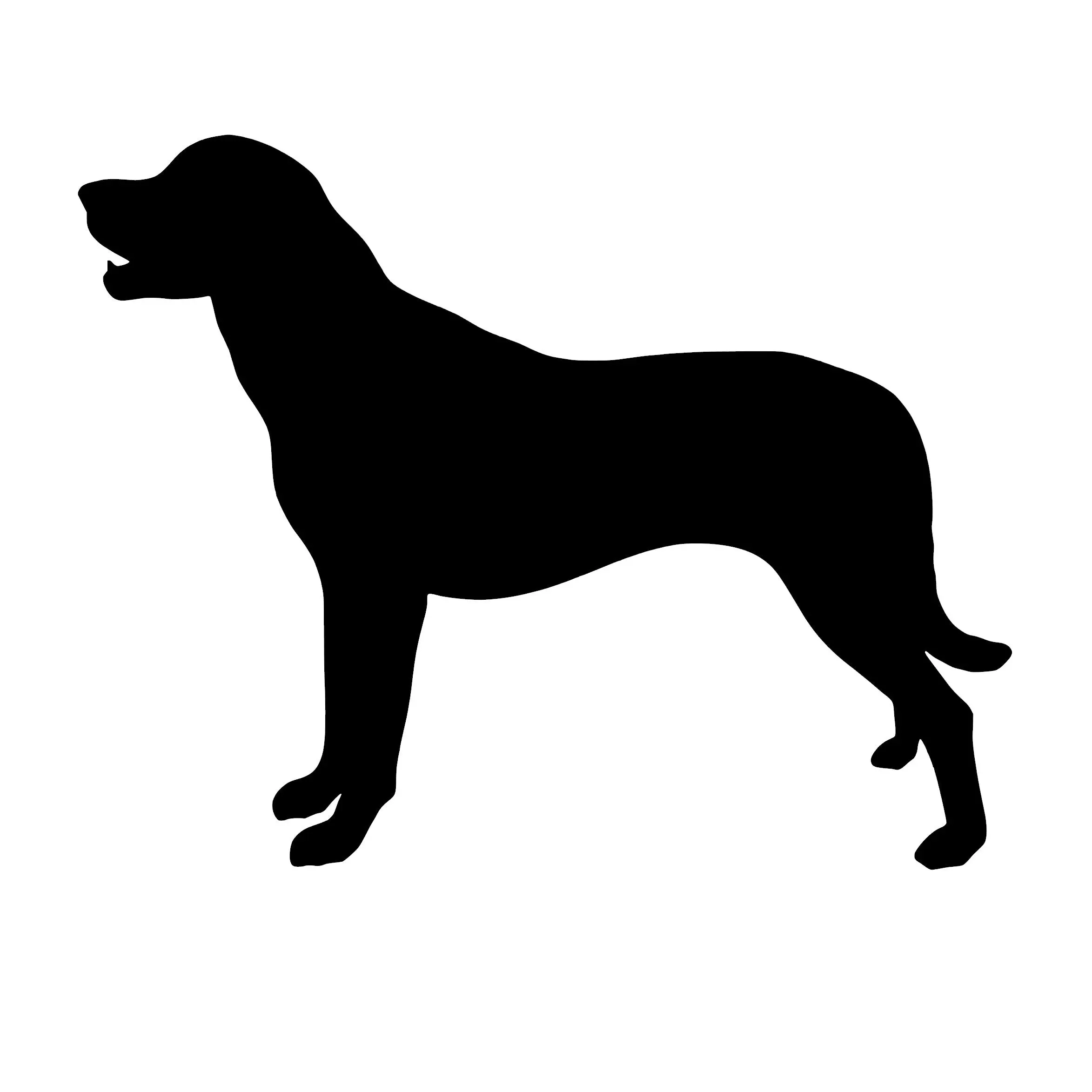 Labrador Retriever Black Silhouette Vinyl Car Sticker Decal - Decorative, Easy Install, Long Wearing for Automobile, Vehicles, All Seasons, Customizing Laptop - Dog Enthusiasts