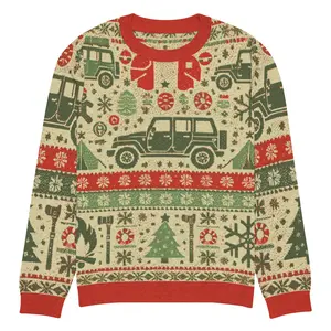 Custom Jeep Holiday Sweater - Off-Road Christmas Knit