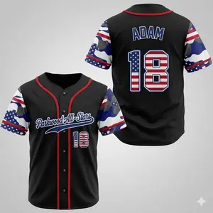 Personalized Custom 4th of July Baseball Jersey, Custom Name Number Independence Day Shirt, Patriotic USA Flag Celebration Jersey #Baseballjersey #Baseballjersey