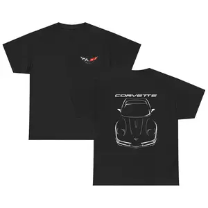 Chervolet Corvette C5 T-Shirt, C5 Z06 Line Art Tee, Car Lover Tee, Cotton T-shirt Gift, Top Menswear