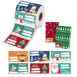 500pcs Christmas Gift Labels with Self-Adhesive Design & Gift Cards for Ladies' Christmas Gifts Featuring Reindeer Snowmen & Santa Claus Themes Sticker Custom Sticker Decals