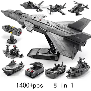 1000pcs Large Airplane Building Blocks Set, Includes Tanks Ships Aircrafts, DIY Assembly Toys for Kids Adults Desk Decoration, Building Sets