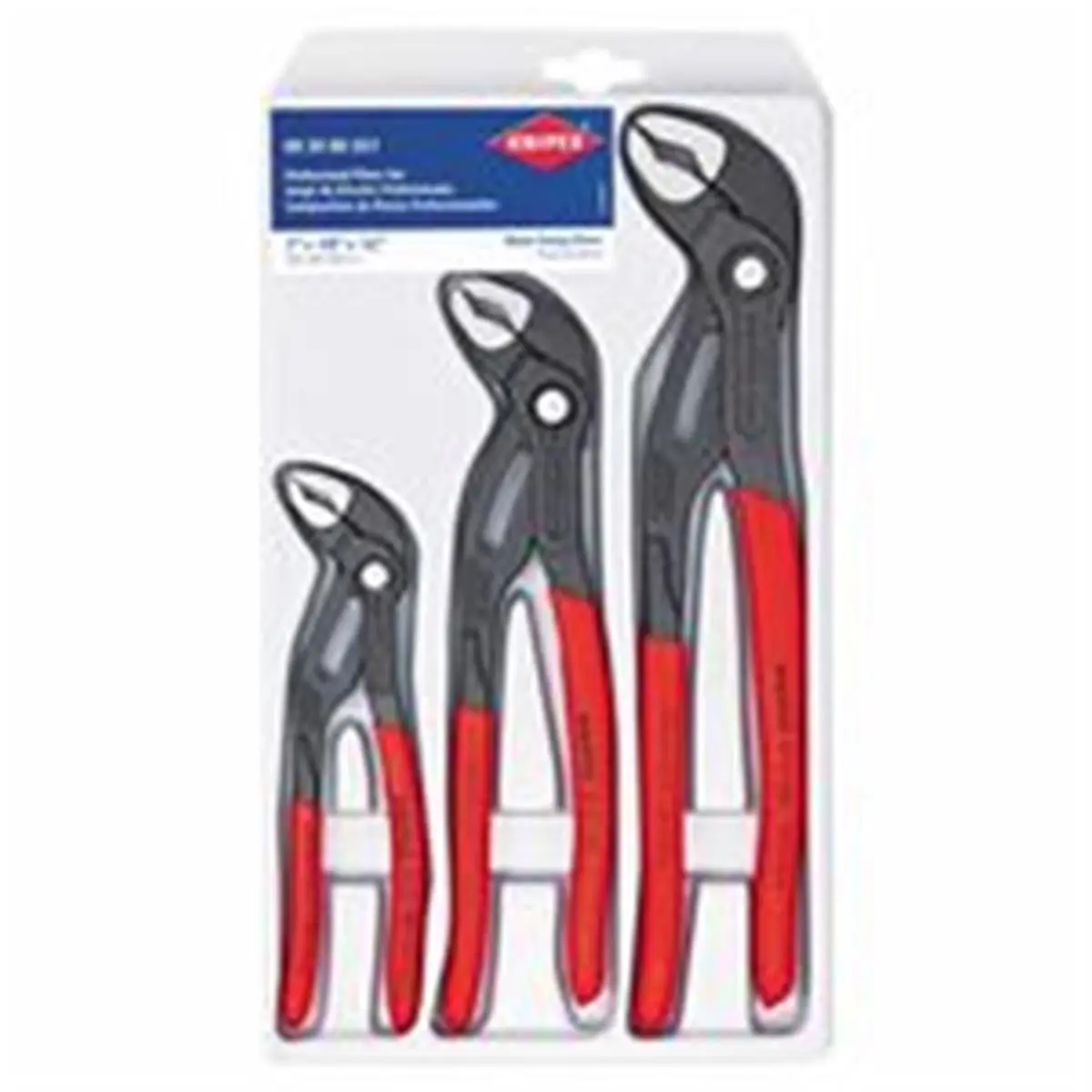 Knipex Cobra Locking Pliers Set, 414-002006US1 Model - 7 in. Hand Tool for Tools & Hardware Use, Knipex Cobra Pliers, Flat/Round/Square/Hex, Grip Objects
