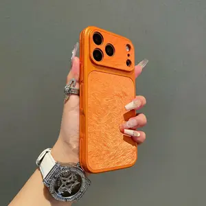 Unique and sophisticated!Feather-patterned full-cover leather case for iPhone 17promax/16promax/15/14/13, both stylish and protective