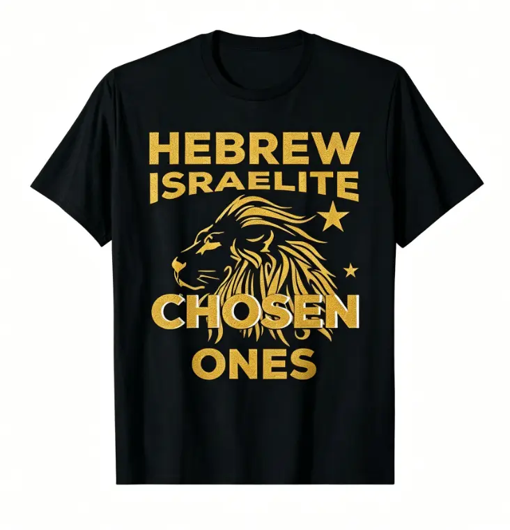 Women's Casual Graphic T-Shirt, Hebrew Israelite Chosen Ones Lion 100% Cotton Comfortable Everyday Short Sleeve Top