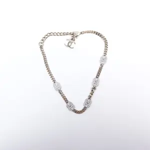 Pre-owned Chanel CC Diamonds Gold tone Metal Long Necklace T10375930