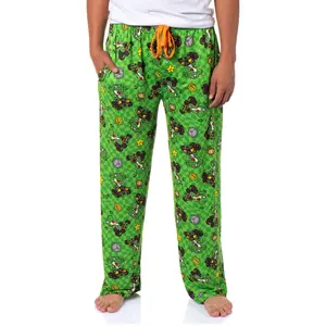 Super Mario Mario Kart Men's Yoshi Checkered Adult Sleepwear Pajama Pants