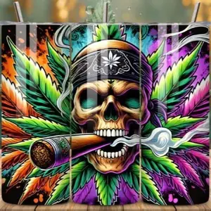 Skull | 20oz Skinny sublimation tumbler transfer print out (TRANSFER ONLY, NOT A FINISHED TUMBLER)