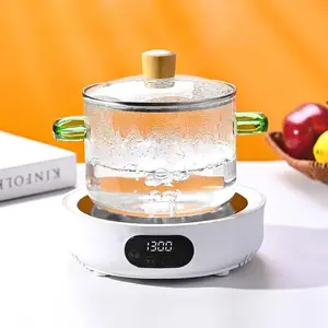 High Borosilicate Glass Slow Cooker, 1 Count Multifunctional Clear Transparent Steamer Pot with Lid & Handle, Household Kitchen Cookware for Home Use