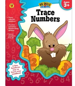 Carson Dellosa Trace Numbers Workbook for Preschool-Kindergarten-Number Tracing Practice Book, Ages 3-5, PreK-Kindergarten, Homeschool, Daycare (32 pgs)