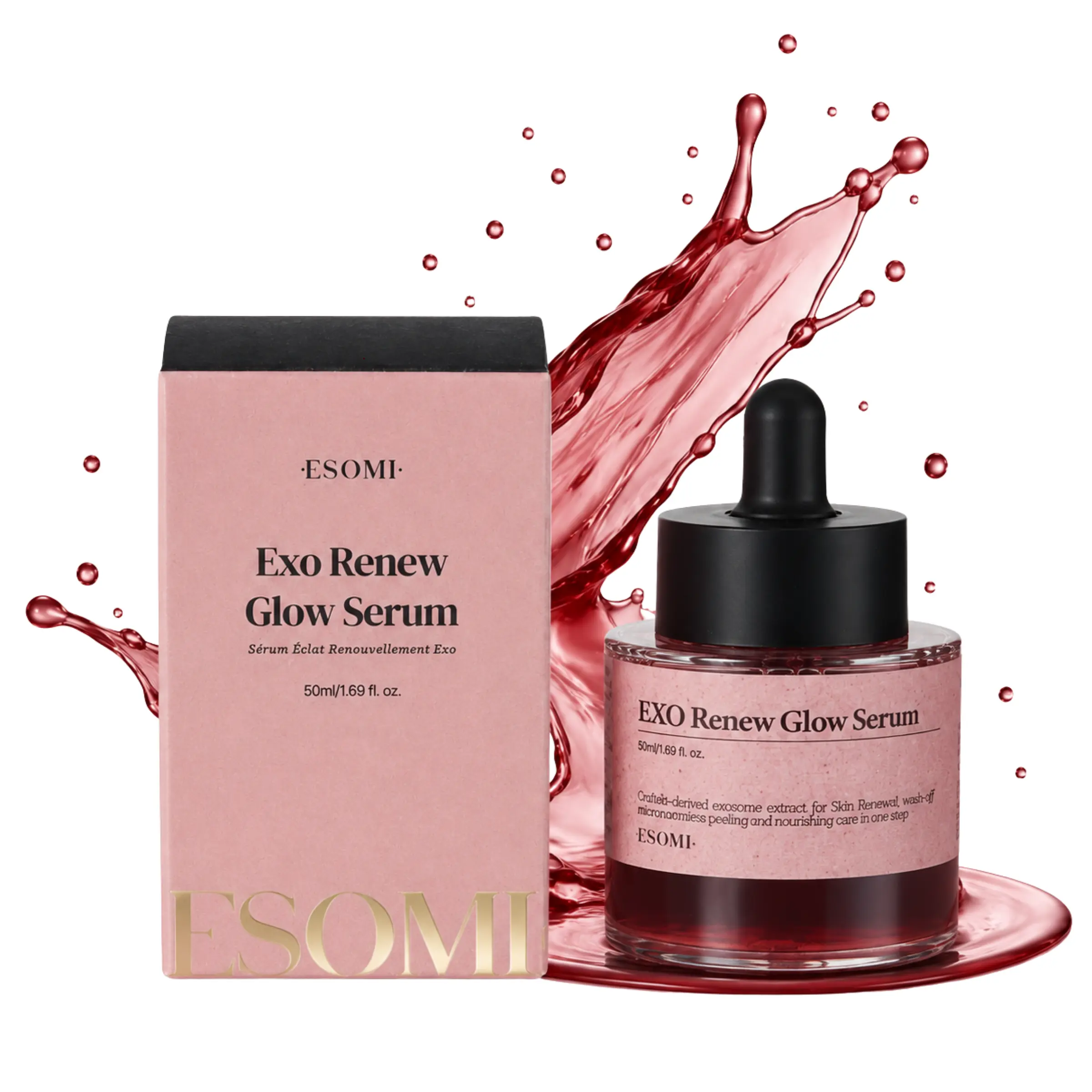 EXO Renew Glow Serum, CICA Wash-Off Peeling & Exosomes + Salicylic Acid + Centella Asiatica & Glow Skin & Soothing Care (Vegan), Pore Clarifying & Radiance Booster with Plant Exosomes