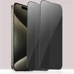 2 Packs Anti-Peep Privacy Screen Protector for iPhone 16/16 Pro Max, Full Coverage Tempered Glass Phone Screen Protectors with Easy Installation Guide, Phone Accessories