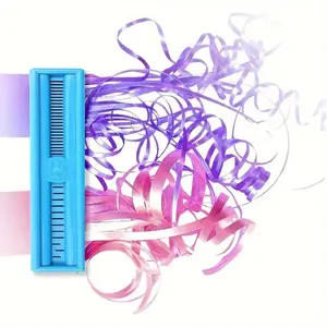 2pcs Handmade ribbon slitter diy gift ribbon slitter Hand scraped ribbon slitter Plastic slitter Plastic ribbon cutting tools for gift wrapping, handicrafts and packaging - dual function manual cutting and crimping machines