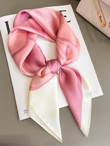 Women's Floral Print Square Scarf, Fashionable Soft Comfortable Scarf for Daily Wear, Casual Versatile Scarf for Women & Girls, Boho Style Scarf