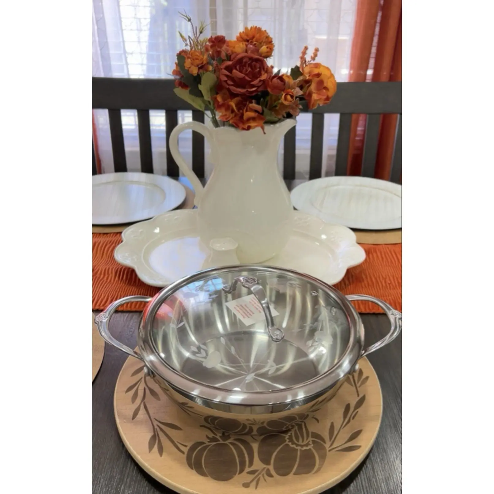 Princess House Caserola 3 Qts - Stainless Steel Cookware with Lid, Ideal for Cooking and Serving