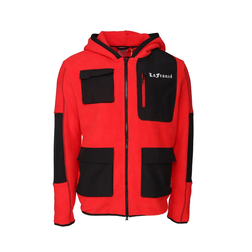 PUMA Mens Hoops X Lafrance Holiday Sherpa Hoodie Athletic Outerwear Casual - Red