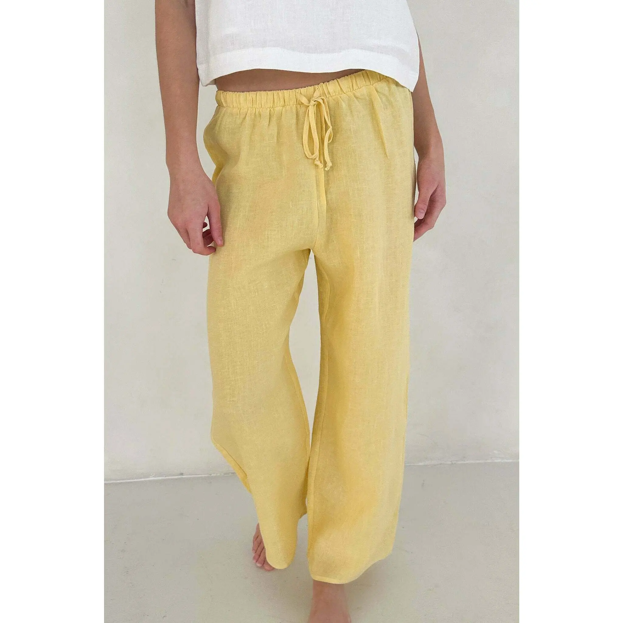 Sunkissed Linen Pants in Pineapple Sunkissed Linen Pants in Pineapple