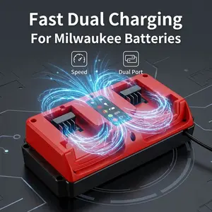 Ch07 Mwq Dual Charger for Milwaukee Ml Electric Tools, Fast Charging for 14.4-18v Li Battery, Promotion!