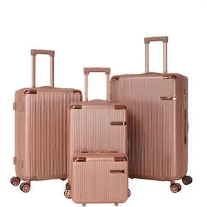 ABS hard shell 4-piece luggage set, 14-27 inch full-size 360 ° dual rotating wheels with flexible turning, password lock anti-theft, lightweight and portable, resistant to drops and super practical, easy to use for business trips/travel/commuting
