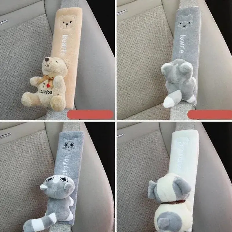 1pcs Cute Animal Car Seat Belt Pads Universal Car Seat Shoulder Strap Pad Cushion Cover Car Belt Protector Safety Belt Cover